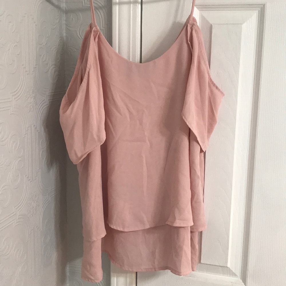 Blush Cold Shoulder Tank Top